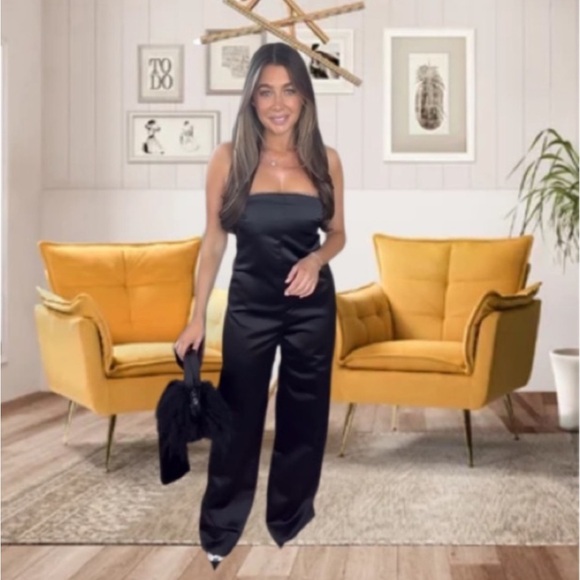 ZARA RHINESTONE SATIN
EFFECT JUMPSUIT - Picture 7 of 12